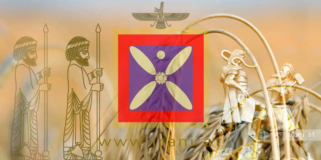 کاوه اهنگر و ضحاک مار به دوش