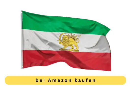 PHENO FLAGS Iran Flagge mit Löwe 90x150cm - wetterbeständige Fahne mit Messingösen, 100% Polyester