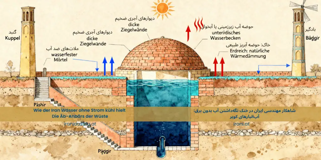 شاهکار مهندسی ایران در خنک نگهداشتن آب بدون برق: آبانبارهای کویر