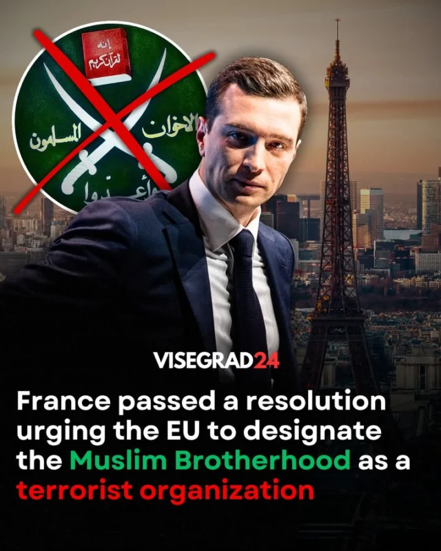 Die französische Nationalversammlung verabschiedete eine Resolution (101 zu 157 Stimmen), in der sie die EU auffordert, die Muslimbruderschaft und ihre Anführer auf die europäische Liste terroristischer Organisationen zu setzen. Zu den prominenten Unterstützern der Resolution zählen Mitglieder der Nationalversammlung (RN, angeführt von Marine Le Pen und Jordan Bardella) sowie weitere Vertreter des rechten Spektrums. Wann wird die EU endlich handeln und den Aufstieg des Islamismus in Europa stoppen?